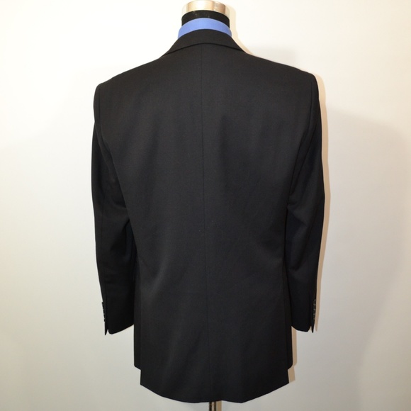 Pronto Uomo 40R Sport Coat Blazer Suit Jacket Blac - Picture 4 of 8